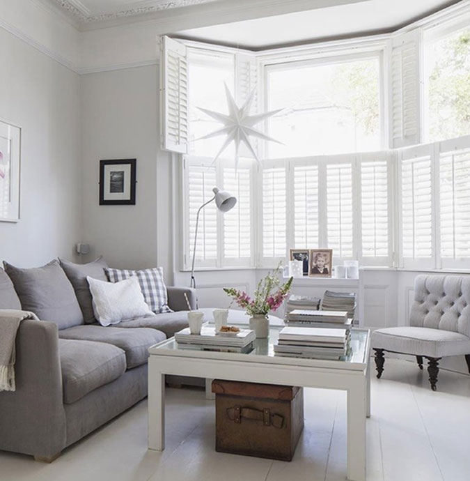Bay window shutters